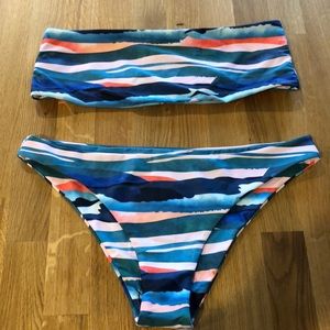 Strapless seamless bikini set
